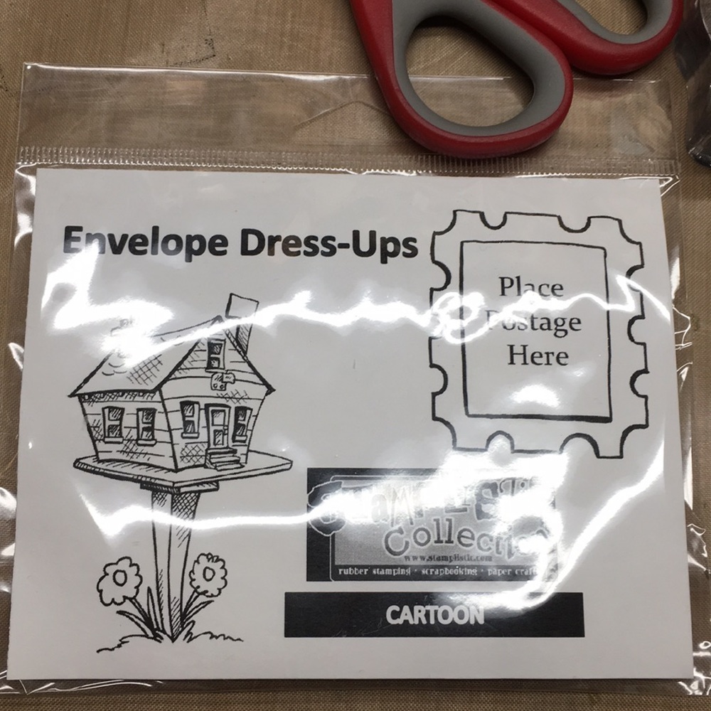 Red rubber stamp set